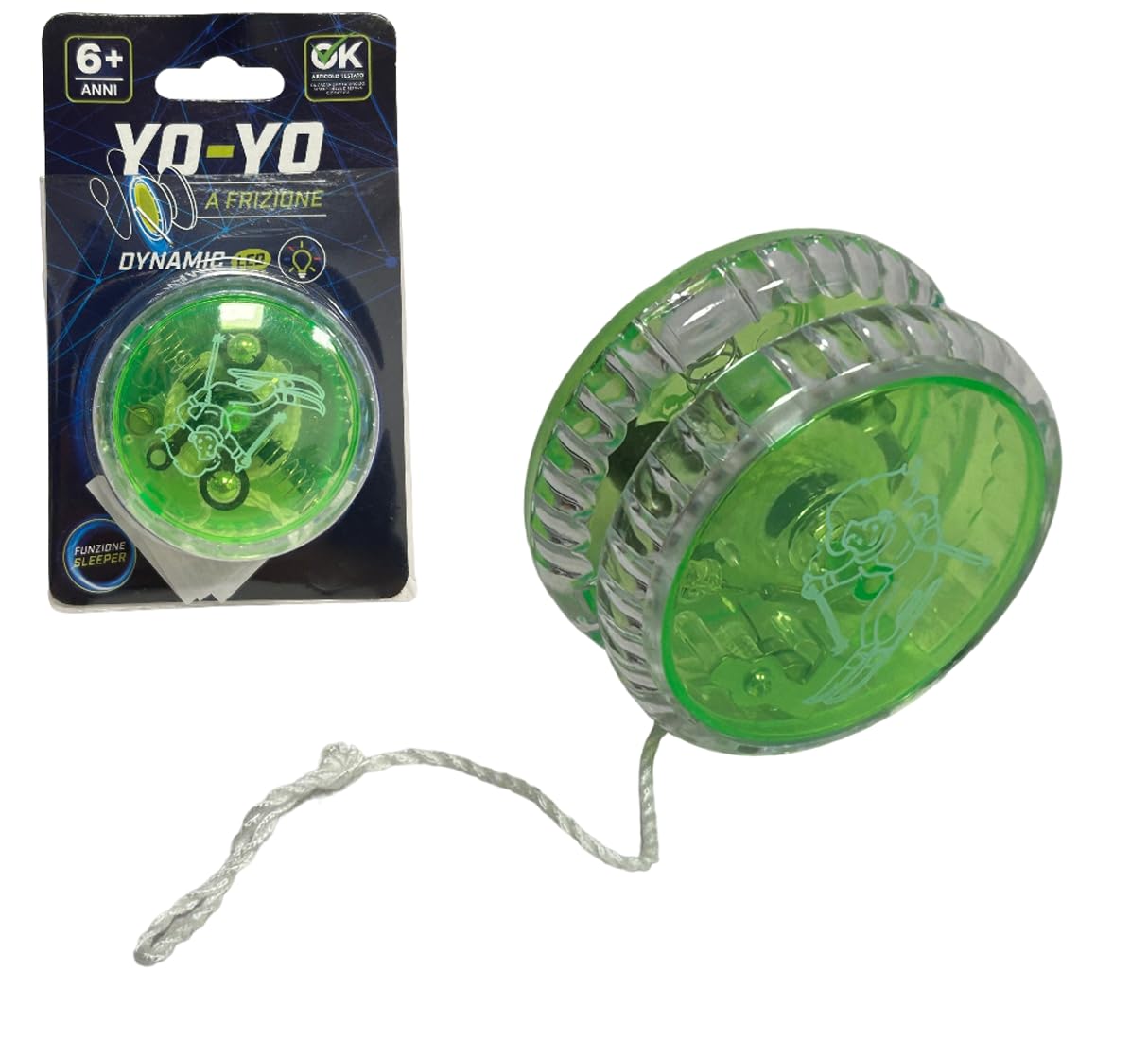Yoyo Professional for Children and Beginners with LED Light and Clutch for Automatic Reactive Response – Stunts and Luminous Effect, Assorted Colours
