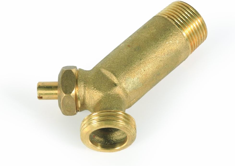 Camco 11513 Water Heater Drain Valve (Brass)