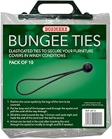 Bosmere Furniture Cover Bungee Ties Pack of 10 Black A510 Elasticated Ball End view 3