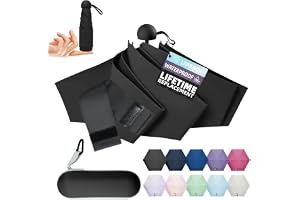 LILAC Umbrella Travel Size Mini Umbrella with UPF 100+ UV Rain Protection | Compact Small & Lightweight Pocket-Sized Folding Umbrellas with Case for Purse & Backpack, Thoughtful Gift Women Men & Kids