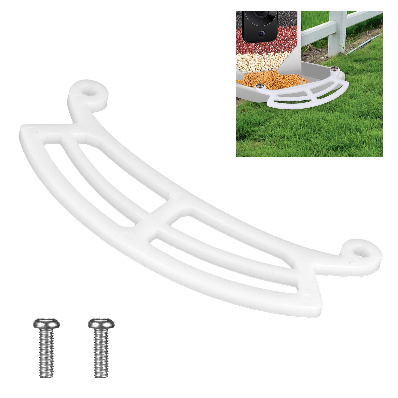 Bird Feeding Tool Perch Extension with 2 Screws for Accessories Feeder Extender Compatible with Bird Buddy Birdfeede