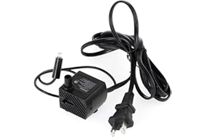 WICHEMI Fountain Pump with Light Indoor Fountain Water Pump Kit for Tabletop Water Fountain without Rolling Ball, Desktop Waterfall Fountains Submersible Pump Replacement - White Light