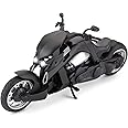 BDTCTK 1:12 Compatible for Travertson V-rex Motorcycle Toy Car, Model Car, Collection and Decoration Gift Toy for Adults and Kids Boy Girl (Black)