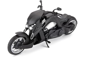 BDTCTK 1:12 Compatible for Travertson V-rex Motorcycle Toy Car, Model Car, Collection and Decoration Gift Toy for Adults and Kids Boy Girl (Black)