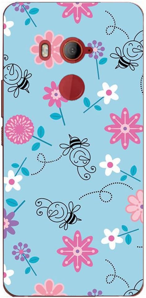 Htc U11 eyes case [with free stylus], luxury Anti-Scratch Fingerprint Shock Proof Gel TPU Soft Cover case Skin for Htc U11 eyes (blueflower design)