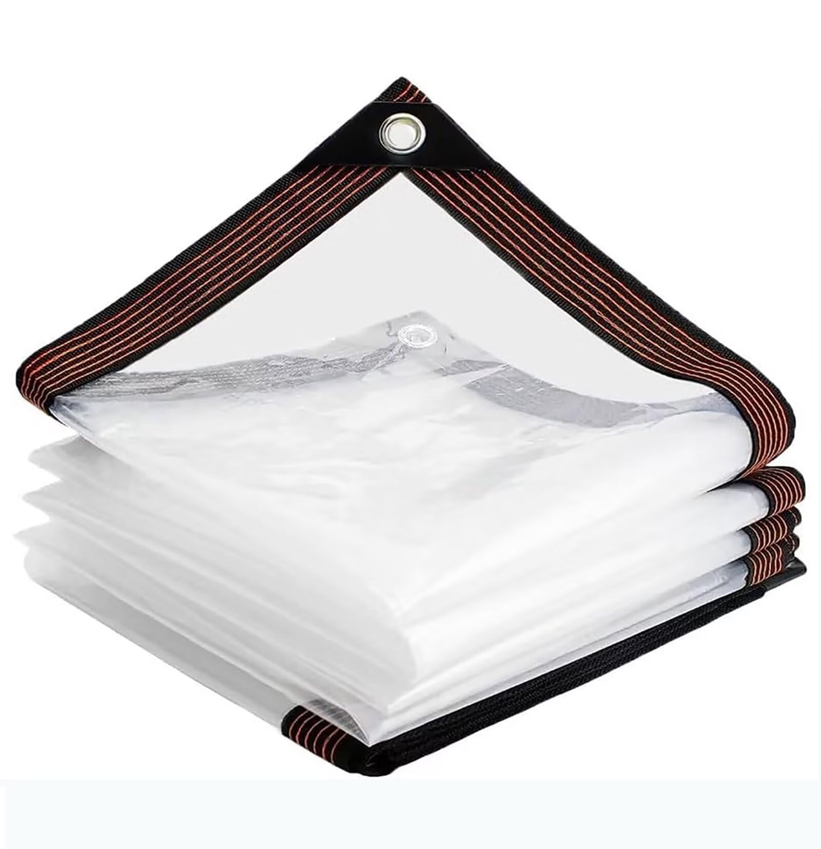 Photo 1 of Clear Tarp Waterproof with Grommets, 10x12ft Duty Transparent Tarpaulin, Multi-Purpose Plastic Sheet Cover for Garden, Greenhouse, Furniture, Chicken Coop