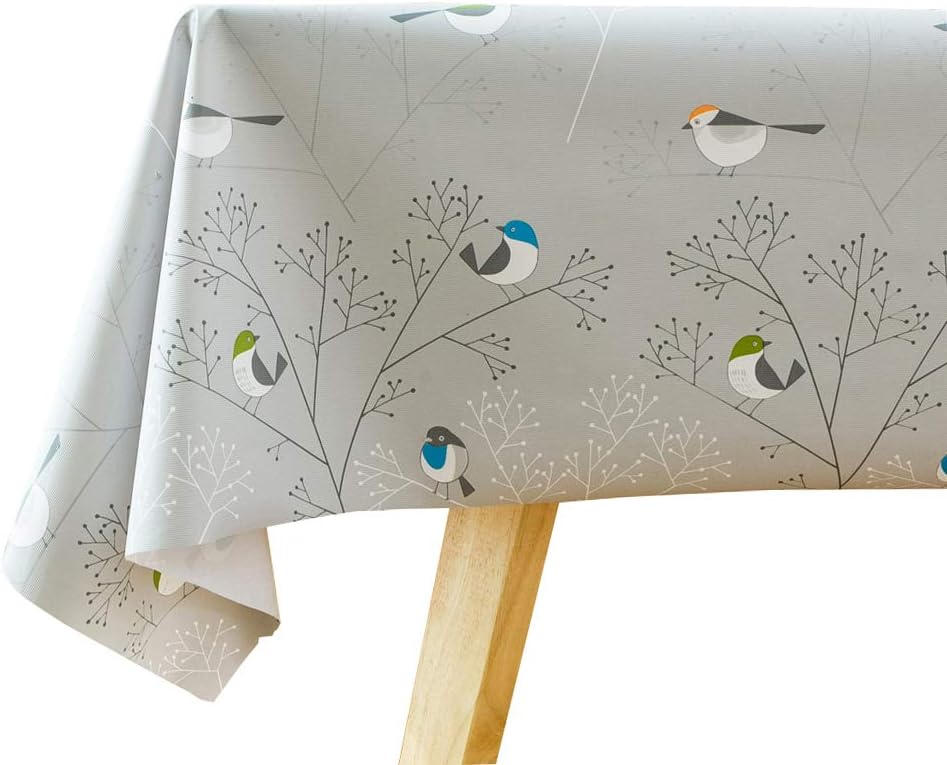 Plenmor Table Cloth Wipe Clean Tablecloth Wipeable Waterproof Plastic PVC Table Cover Protector Rectangular for Kitchen Picnic Outdoor Indoor (137x200 cm