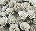 50 Pcs Mini White Rose Mulberry Paper Flower 20 mm Scrapbooking Wedding Doll House Supplies Card Project