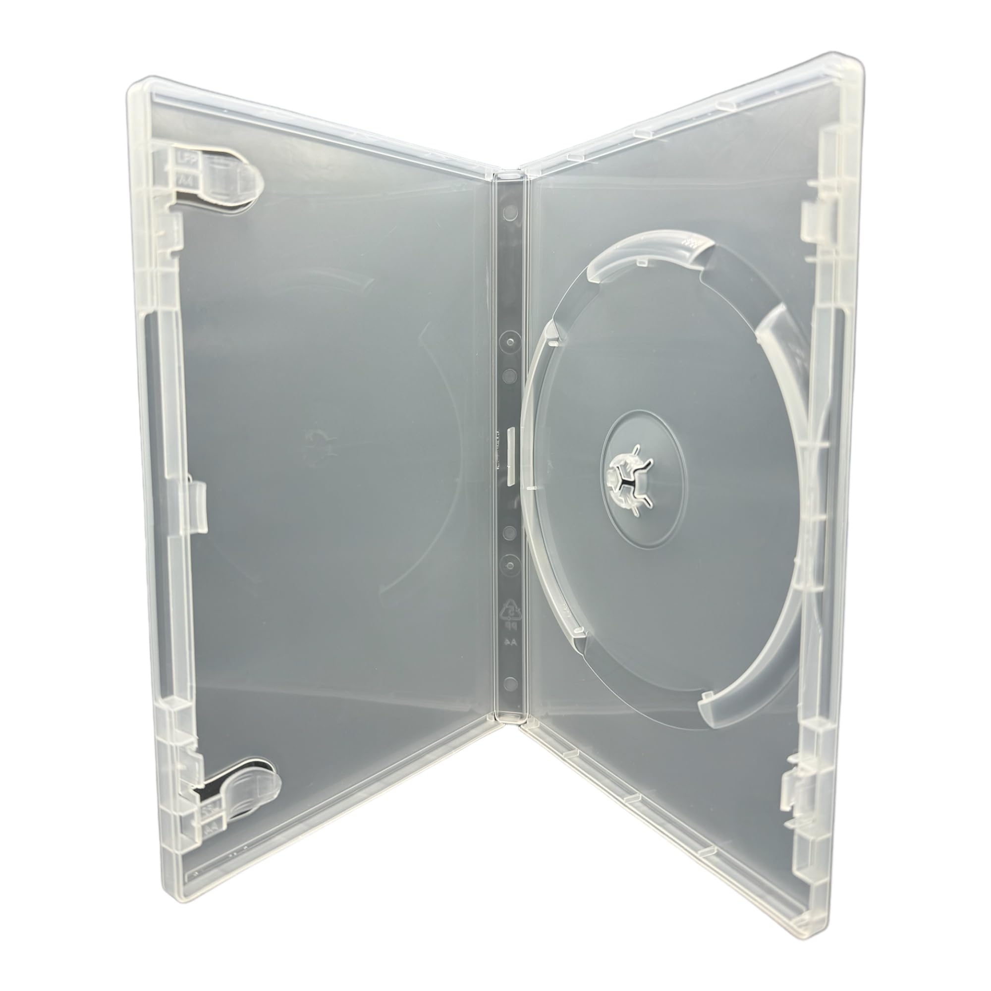 10 x Clear Viva Elite Single Disc DVD Disc Case With 14mm Spine And Outer Sleeve For Artwork and Booklet Clips. Same case used by major movie film studios.
