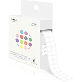 PARLAIM 1/4 Inch Circle Sticker Labels,1000 Stickers Round Color Coding Circle Dots Stickers, Adhesive Roll Dot Label for Inventory Organize, File Classification (White)