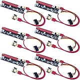 Mailiya 6-Pack PCIe Riser Mining Card PCI-E 16x to 1x Powered Riser Adapter Card w/ 60cm USB 3.0 Extension Cable &amp; MOLEX to SATA Power Cable - GPU Riser Adapter Extender Cable - Ethereum Mining ETH