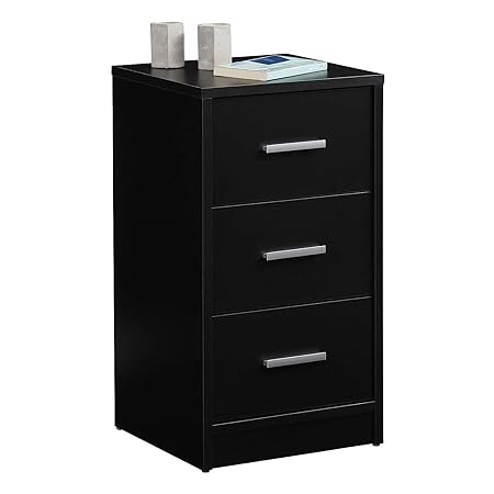 Nachtkommode Boxspringbett Nachttisch Nachtkonsole Kommode 3 Schub Schwarz