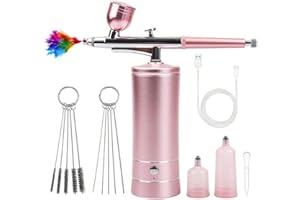 Aepto Airbrush for Nails Cordless Portable Airbrush Kit with Compressor 2 Levels 36 Psi High Pressure Rechargeable Air Brush Machine with 0.3mm Nozzle for Nail Art, Makeup, Painting, Cake Decor