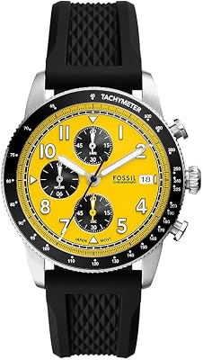 Neutra Watch for Men, Moonphase Multifunction movement with Stainless steel or Leather strapJaune