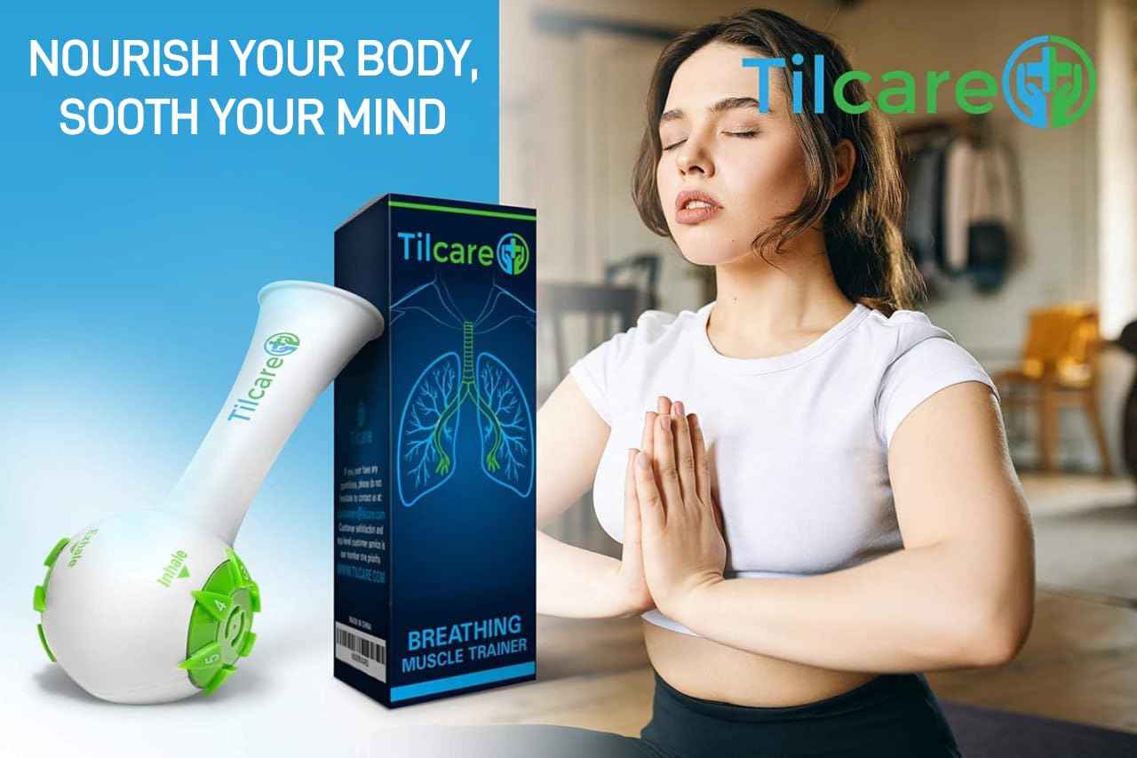 Tilcare Breathing Trainer & Lung Trainer - Ideal Breathing Exercise Device for Lungs, Effective Breather Device & Lung Exerciser Device, Best Breathing Device & Lung Strengthener, Tilcare Respiratory Trainer