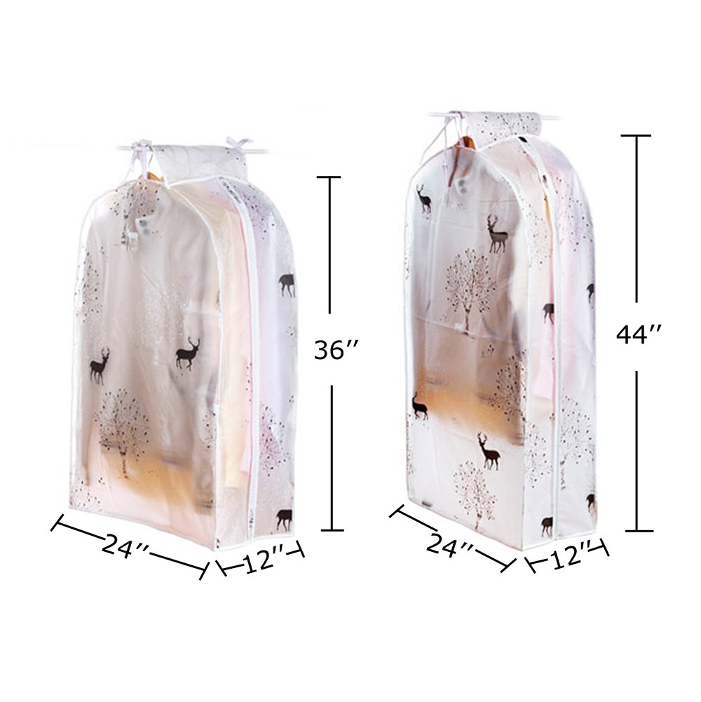 Rose Transparente Peva Pour Vetements Robe Sac Housse Costume Lot De 2 1 Moyenne Et 1 Grande Rose Housses A Vetements Bagages Bhattbros Com