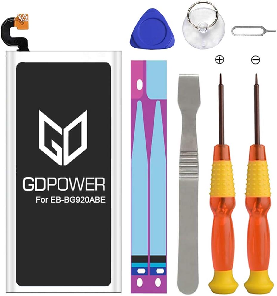 Galaxy S6 Battery, GDPower 2900mAh High Capacity 0 Cycle Battery EB-BG920ABE Replacement for Samsung Galaxy S6 G920 G920V G920A G920T G920P G920F with Complete Tool Kits: Home Audio & Theater