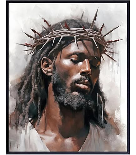 FIO African American JESUS Last Supper Poster Decorative Painting Canvas Wall Art Living Room Posters Bedroom Painting 16x24inch(40x60cm