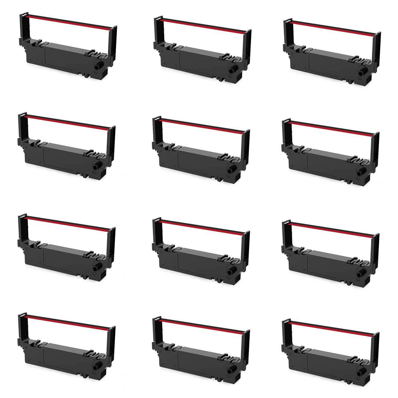 OLDBRO 12-pack Compatible SP700 3157BR 30980721 Printer Ribbon B/R Replacement for Star SP-700BR, RC-700BR, SP-712, SP-712R, SP-742, SP-742R Ink Ribbon (Black and Red)