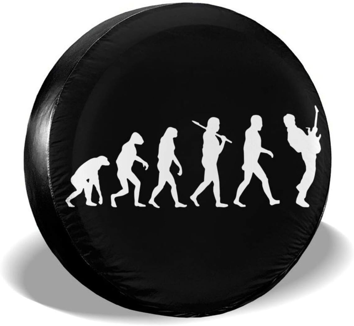 Guitar Player Evolution Funny Tire Cover Spare Tire Cover
