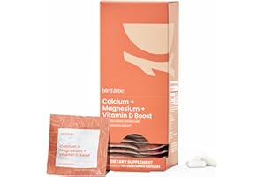 bird&be Calcium + Magnesium + Vitamin D3 Supplement | Bone Strength & Muscle Relaxation | Pregnancy & Breastfeeding Safe | Le