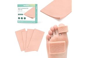 Welnove Chiropody Felt Moleskin Tape, Self Adhesive Felt Pads for Foot Pain – Instant Relief for Painful Rubbing, Ideal for B