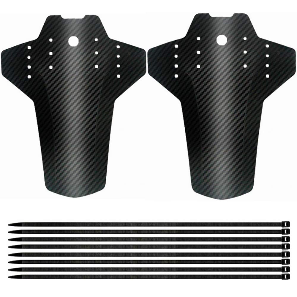 Kiwochy Bike Mudguard Set Mountain Bike Fender MTB Mud Guard Front and Rear Bicycle Fender Mudguard 2 Pcs Universal Mountain Bike Fenders Mountain Bike Mudguard Includes 8Pcs Cable Ties