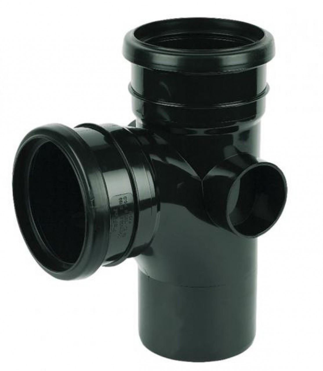 FLOPLAST 110mm Soil Ring Seal 92.5 Degree Branch - Black