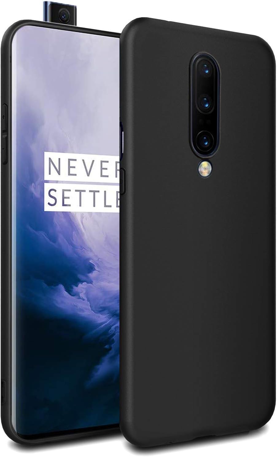 Febelo Matte Finish Exclusive Ultra Slim Rubber Back Cover for One Plus 7 Pro - Matte Black