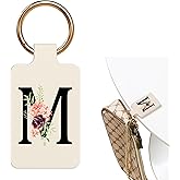 MAGTOBO Letter A-Z Strong Magnetic Purse Holder Stylish Floral Design Handbag Hanger for Women Suitable for Table Tops Metal Wall Door Hinge Frame Shopping Cart Valentine's Day Gift Bag Charms