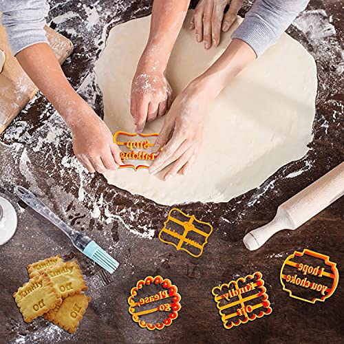 8Pcs Cookie Molds with Good Wishes,Cookie Molds with Rude Sayings Cuss Words, Funny Cookie Molds, Used for DIY Baking Cake Biscuit Desserts