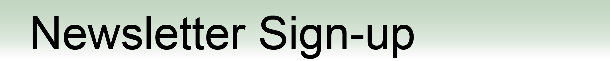 Newsletter Sign-up
