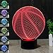 SUPERNIUDB Romantic Basketball 3D LED Night Light 7 Color Change Touch Switch Desk Table Lamp