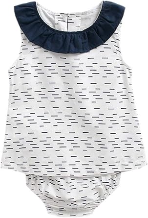 Acvip Combinaison D Ete Pour Bebe Fille Sans Manches Bleu 0 3 Mois Amazon Fr Vetements Et Accessoires