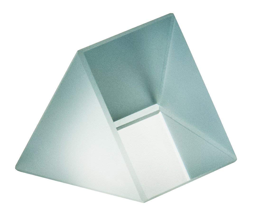 50 mm Optical Glass Equilateral Triangular Prism for Teaching Light