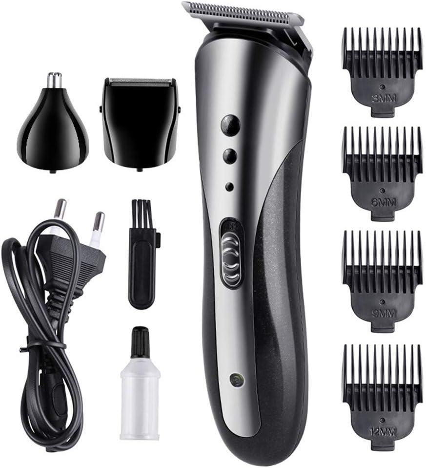 Electric Hair Clippers Household Adult Children Haircut Trimmer for Men Hair Trimmer Stubble Trimme Male Grooming Set (Black)