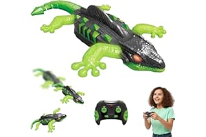 Wall Climbing Lizard,Wall Crawler Robot Gecko Remote Control,Floor Ceiling Crawling Electric Lizard Rc Car Toy, Fun and Cool 