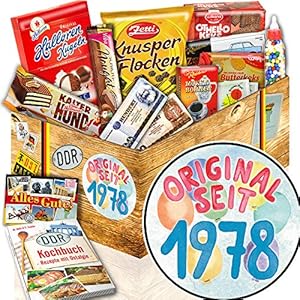 Original seit 1978 + DDR Süßigkeiten-Box + beste Geschenk für Frau