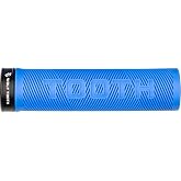 Wolf Tooth Lock-On Echo Grip - Blue Grip with Black Collar | Wolf Tooth Echo Lock-On Mountain Bike Grips - Tacky Rubber, Blue