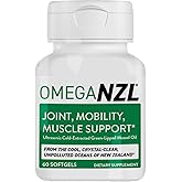 OMEGANZL Original Omega-3 Joint Support Supplement, Best Natural Muscle Relief, Green Lipped Mussel Oil, 60 Softgels, No Fishy Aftertaste