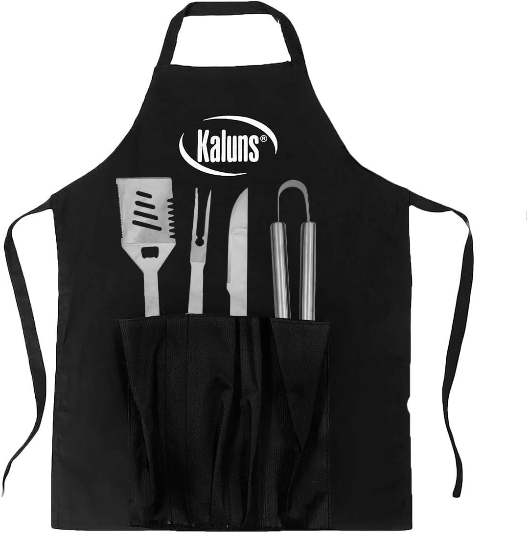 Deluxe Grill Set, Grill Accessories, 21 Piece Grilling Set, Heavy Duty Stainless Steel BBQ Tools Professional Grilling Accessories : Garden & Outdoor