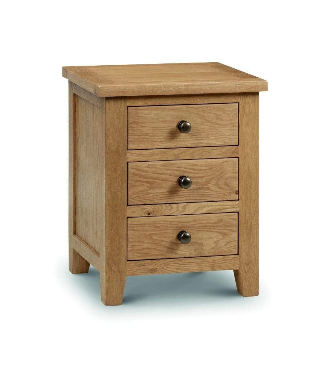 Julian Bowen Marlborough 3 Drawer Bedside, Oak