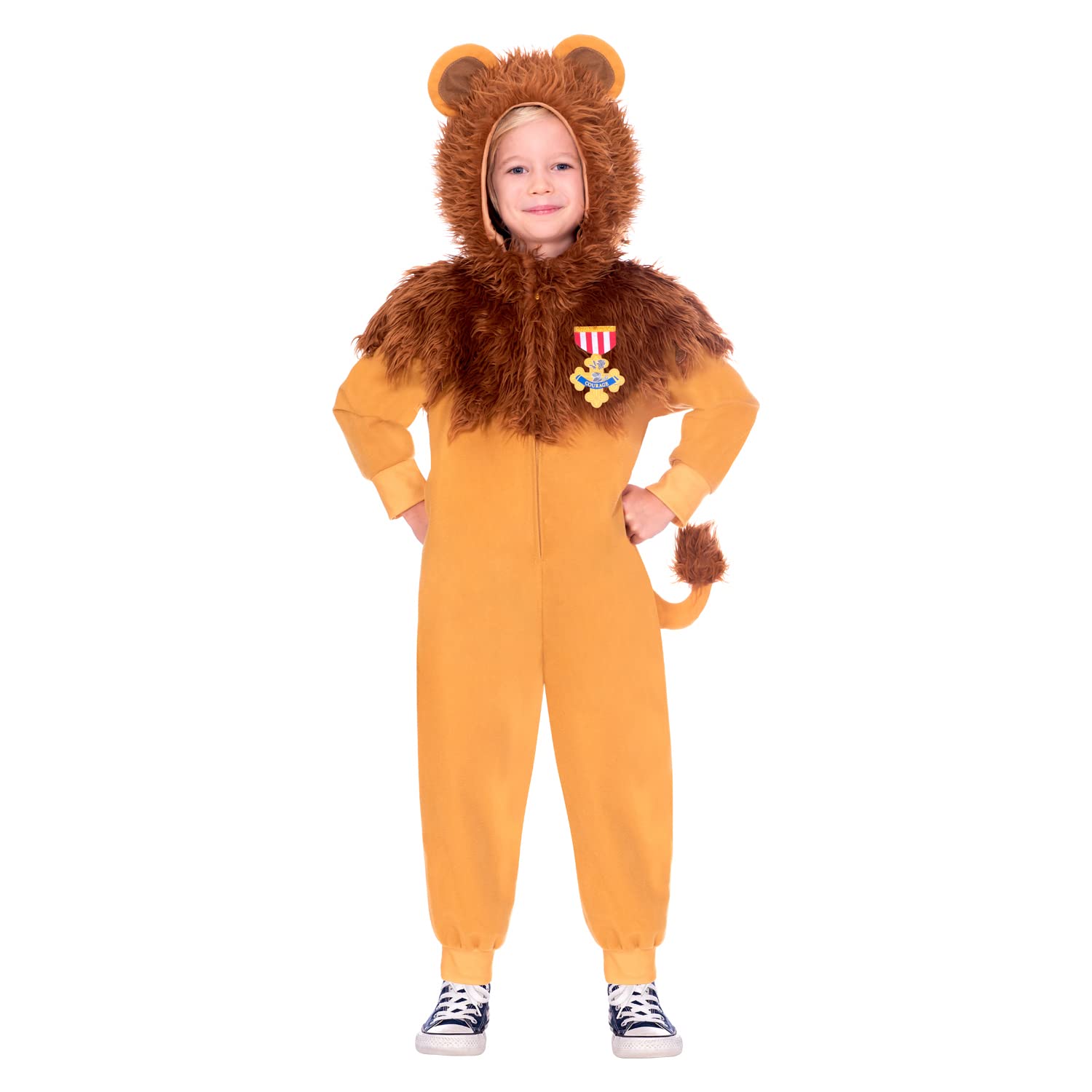 Amscan 9906128 - Kids Officially Licensed Warner Bros Wizard of Oz Lion Fancy Dress Costume Age: 6-8 Yrs