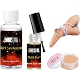 BOBISUKA Cosplay Prosthetic Makeup Kit - Scar Wax, Latex Fake Witch Nose, Spirit Gum and Remover - Halloween Party Custom Makeup