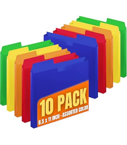 1InTheOffice Plastic File Folders, Poly File Folders Folder Organizer - View #9
