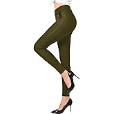 Ginasy Dress Pants for Women Business Casual Stretch Pull On Work Office Dressy Leggings Skinny Trousers with Pockets