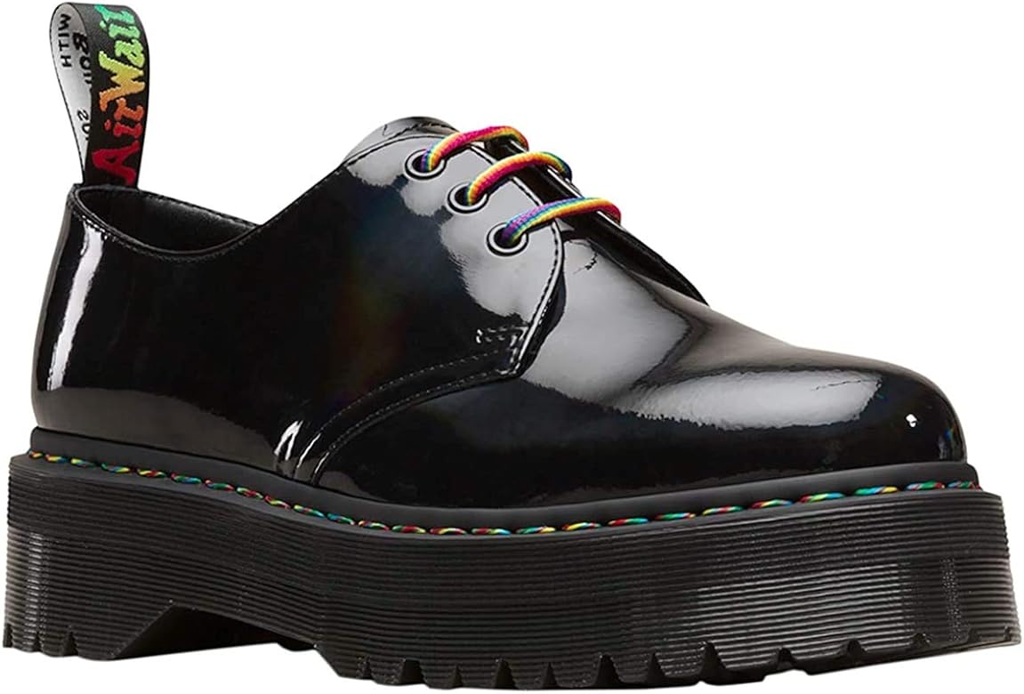 dr martens rainbow patent platform