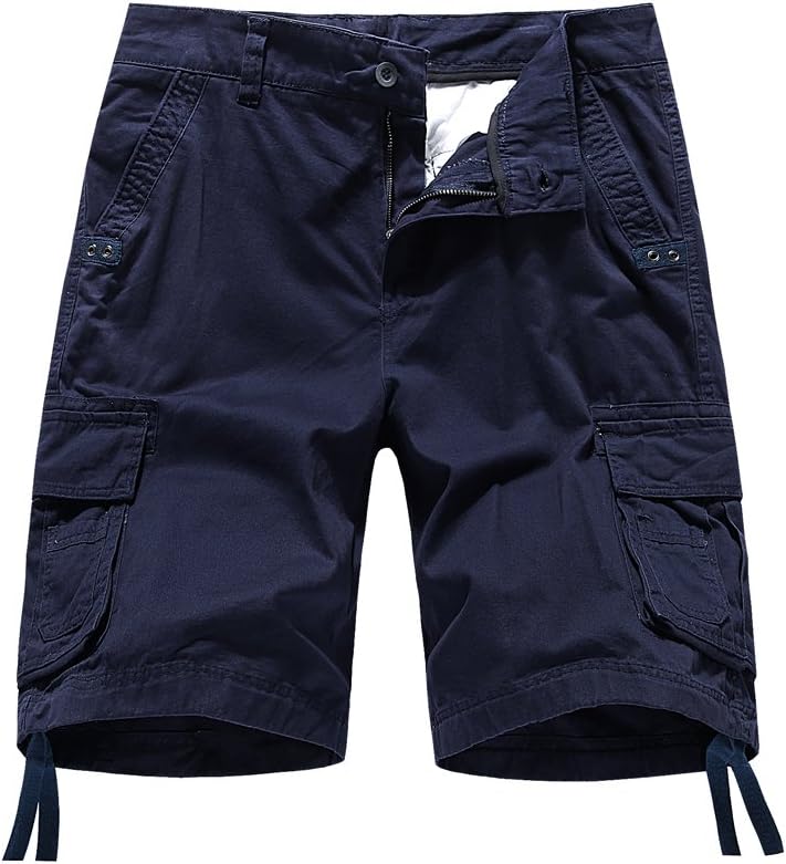 SUNDAYROSE Men's Twill Cargo Shorts Casual Combat Shorts