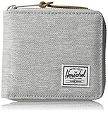Herschel Supply Co. Men's Walt RFID Blocking Full Zip Wallet, Light Grey Crosshatch
