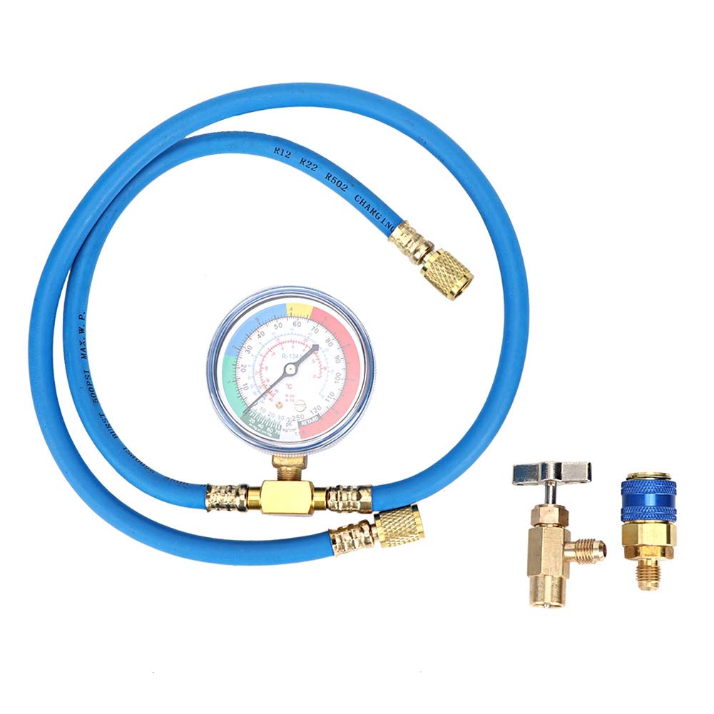 Refrigerant Gauge Hose R134A Recharge Measuring Hose Can Tap Gauge Refrigerant Charging Pipe